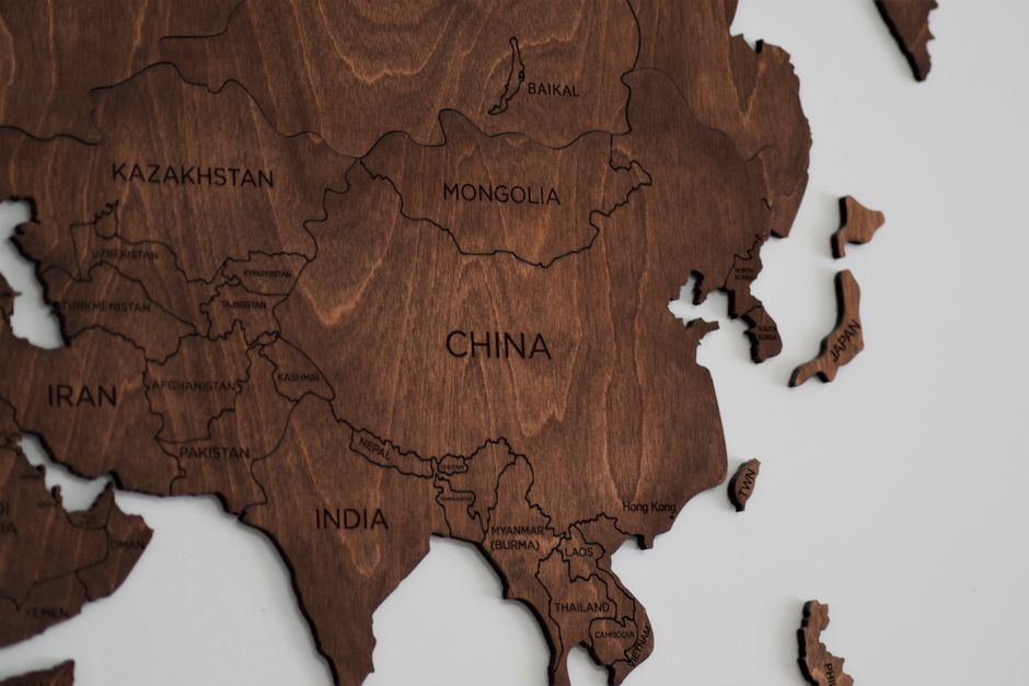 3D Wooden Topographic Map