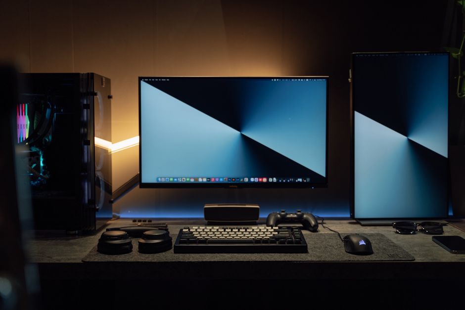 Acrylic and Gold Monitor Stand