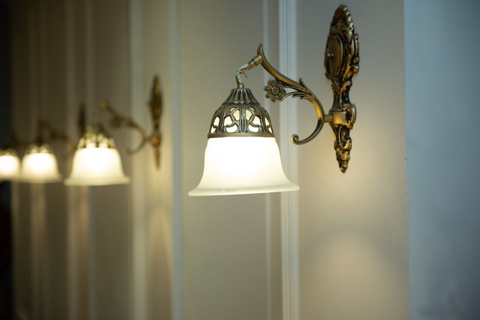 Antique Brass Bedside Lamps