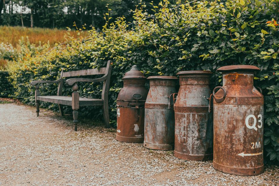 Antique Milk Can Planters