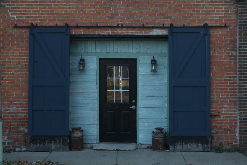 Barn Door Style Wall Clock