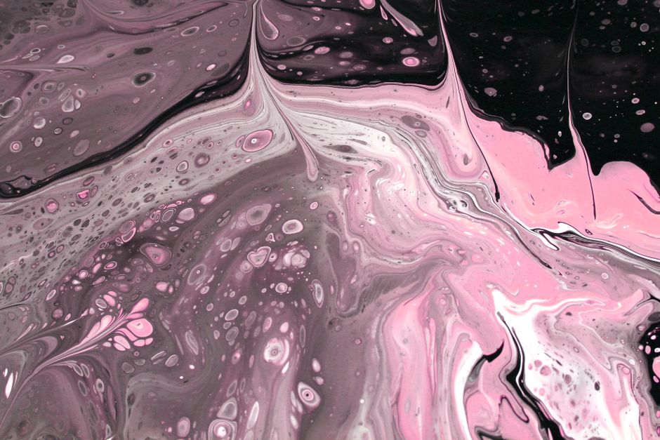 Black and Hot Pink Abstract Wall Art
