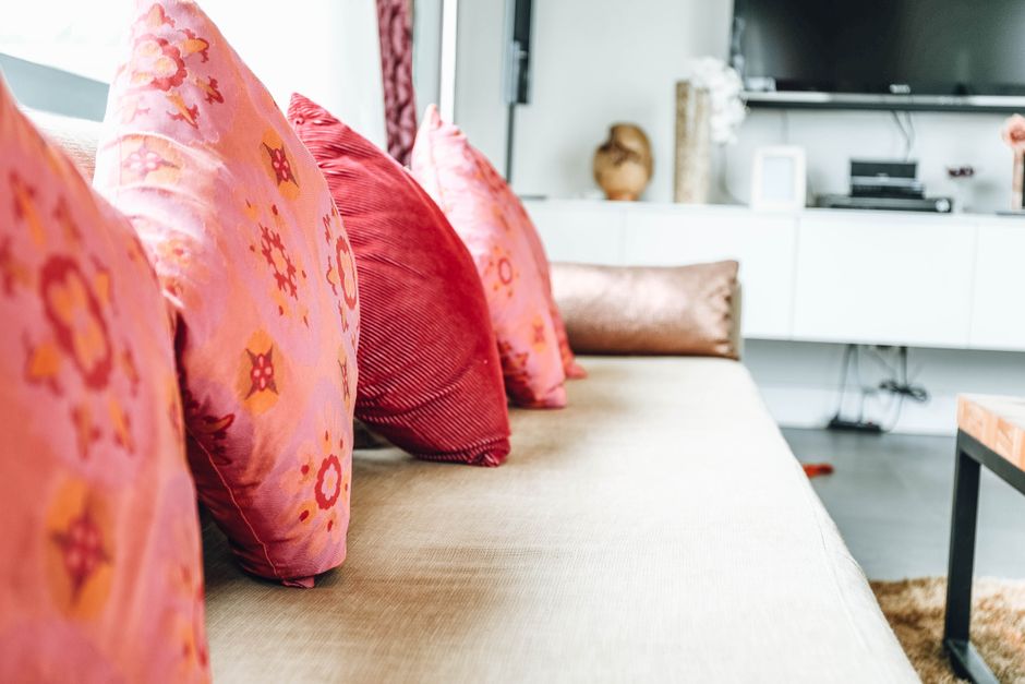 Black and Hot Pink Decorative Throw Pillows
