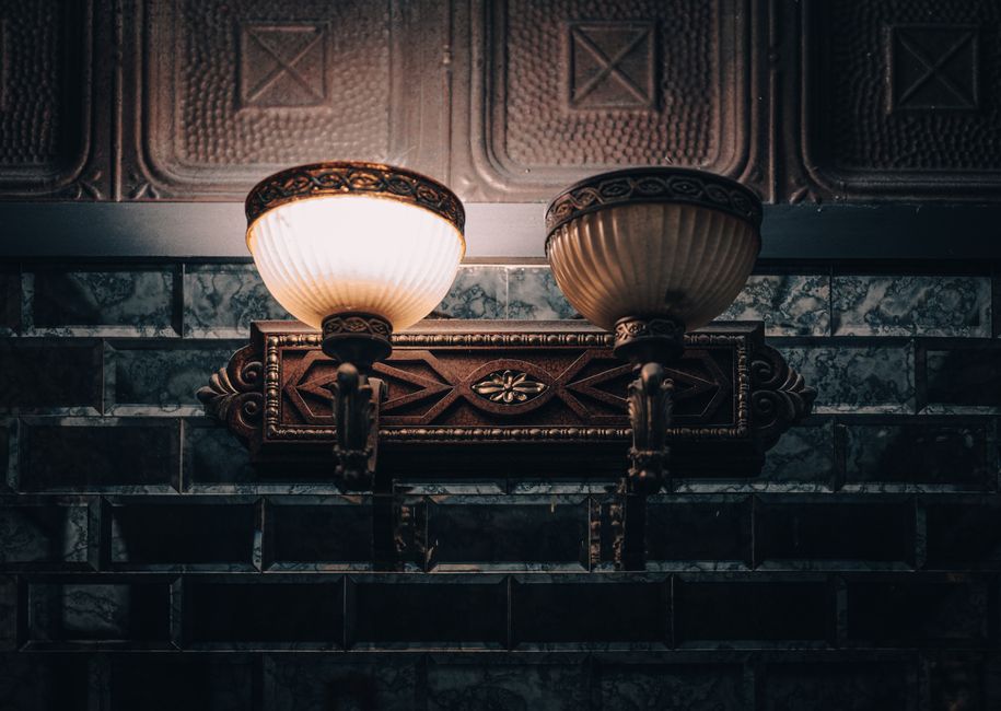 Black Art Nouveau Inspired Wall Sconce