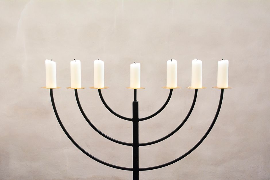 Black Iron Candle Holders with Curved Design