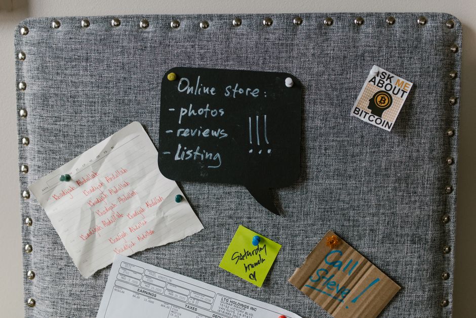 Blue Fabric Bulletin Board
