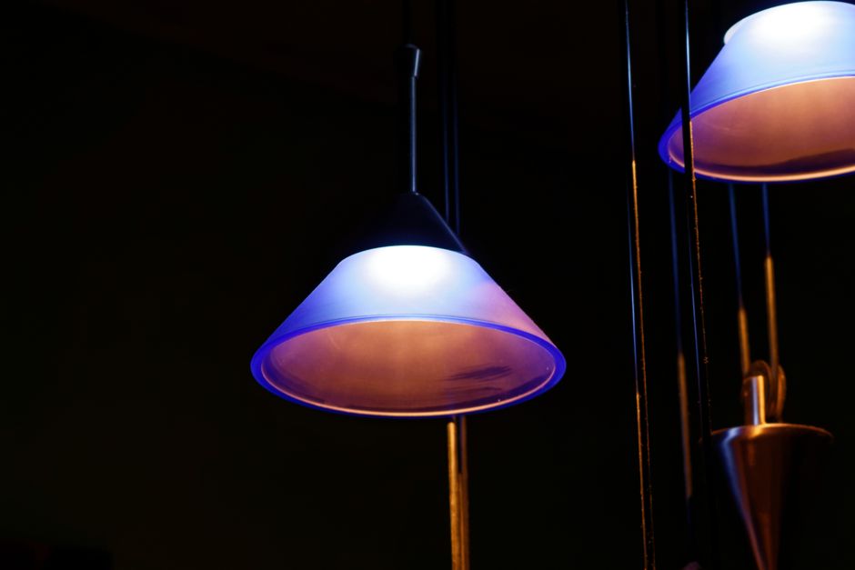 Blue Glass Pendant Light