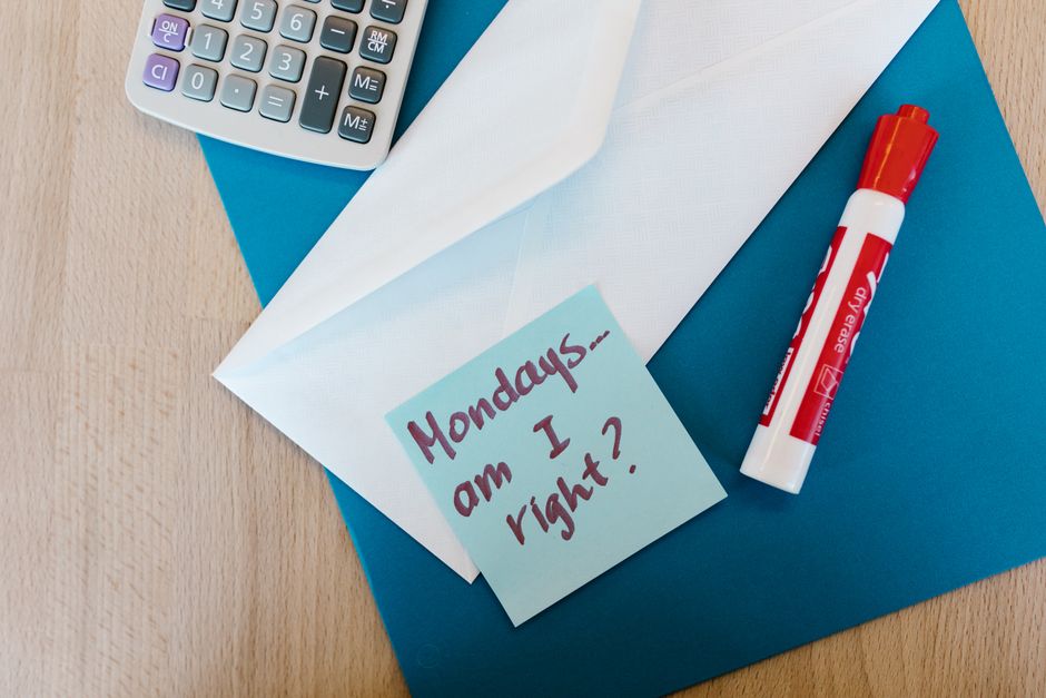 Blue Sticky Note Set with Holder