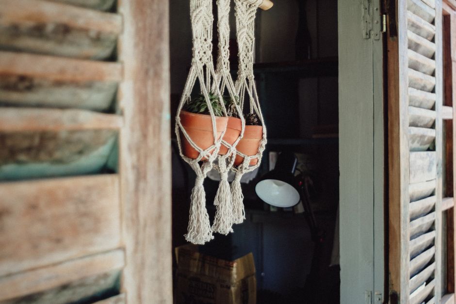 Boho Macrame Bottle Hangers
