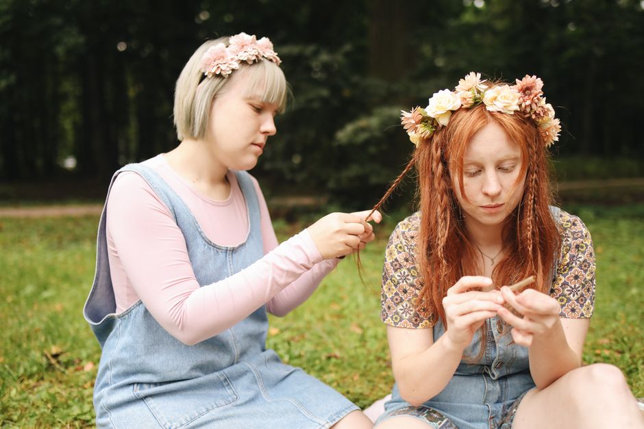 Braided Crown with Clear Elastics