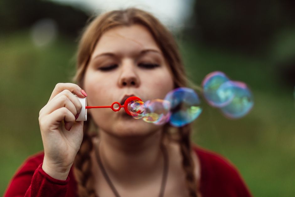 Bubble Braid with Colorful Mini Bands