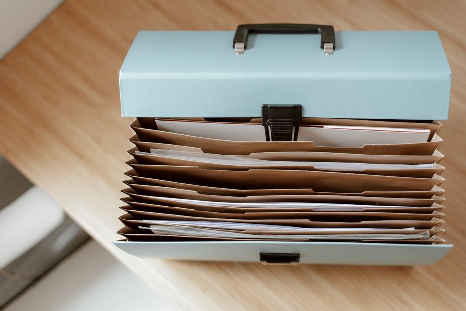 Colorful Accordion File Organizer