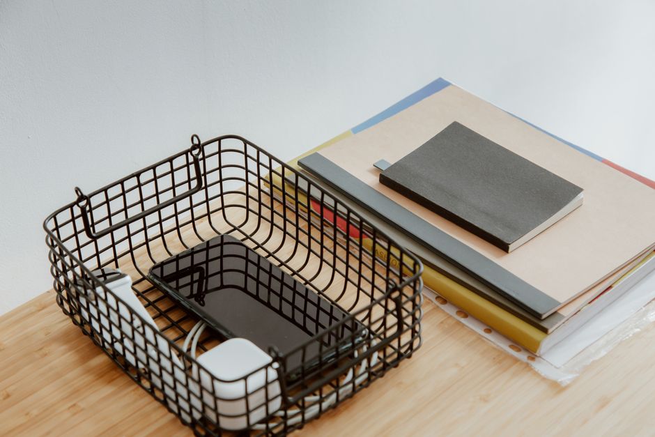Command Strip Mounted Wire Baskets