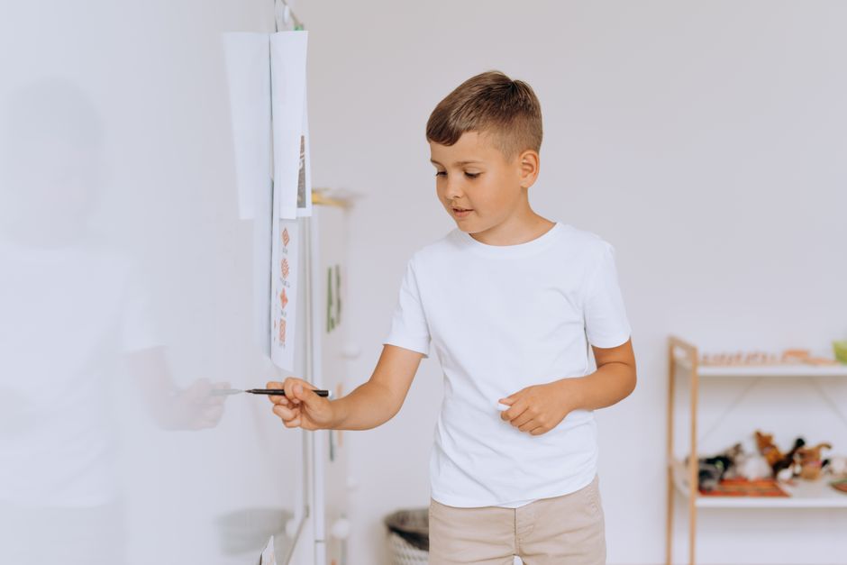 Compact Portable Whiteboard with Markers