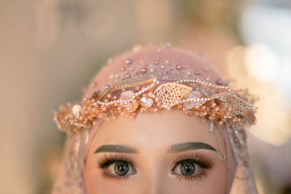 Dainty Rose Gold Vine Crown