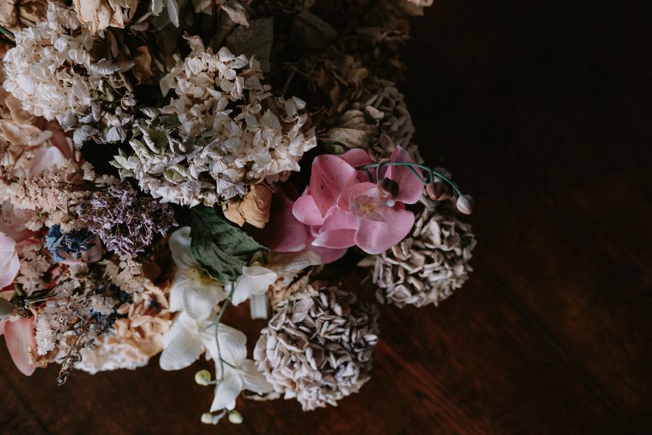 Dried Hydrangea and Lavender Wreath