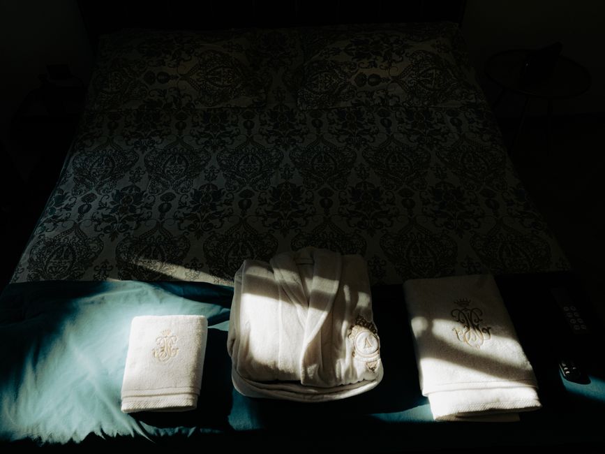Embroidered Bedspread with Metallic Thread