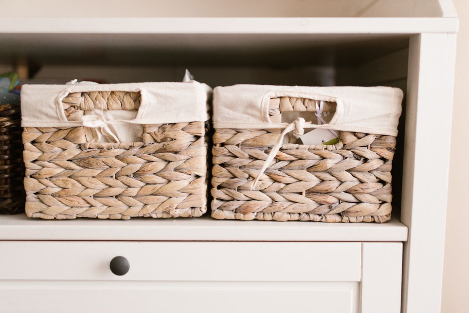 Fabric-Coated Storage Baskets