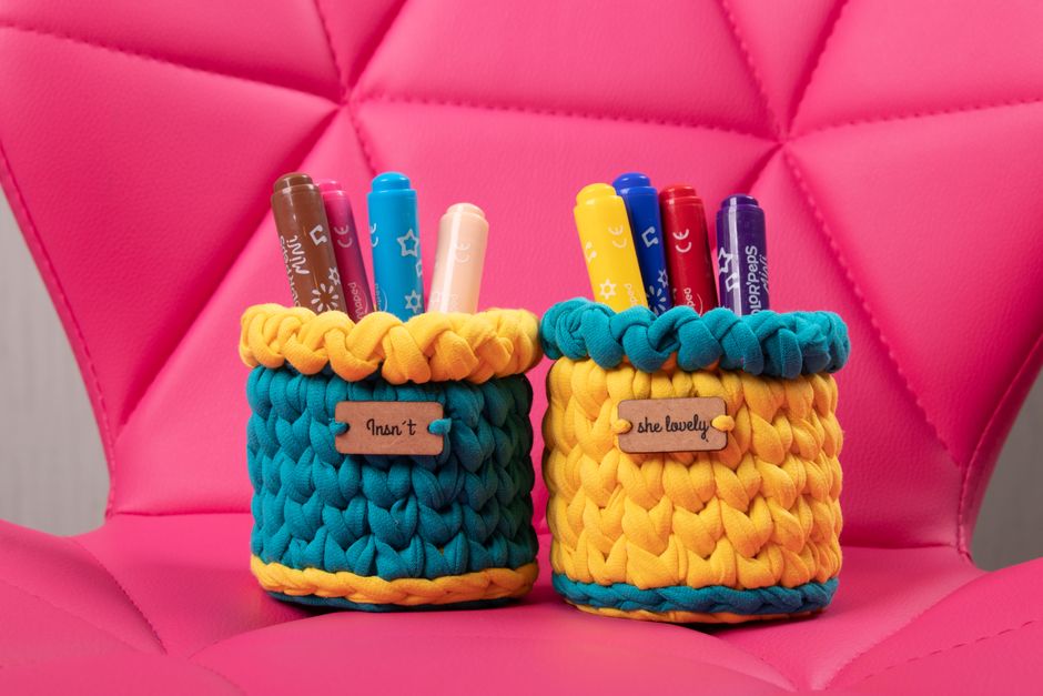Fabric Desk Organizer Caddy with Multiple Compartments