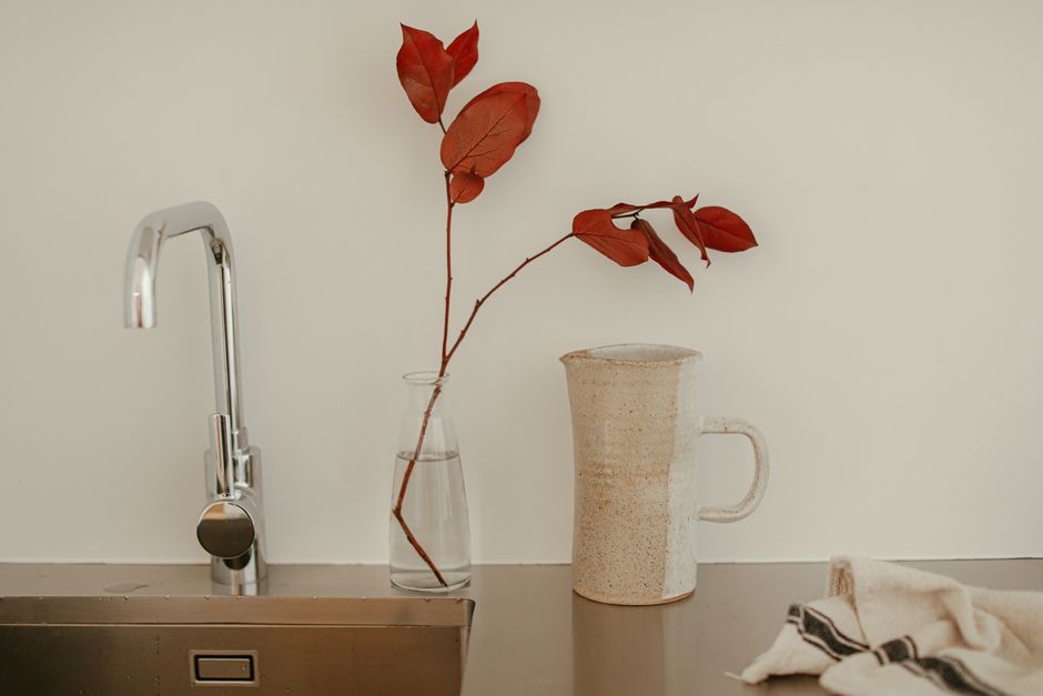 Farmhouse Ceramic Pitcher Vase