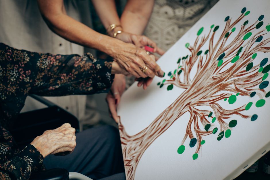 Fingerprint Tree Canvas Art