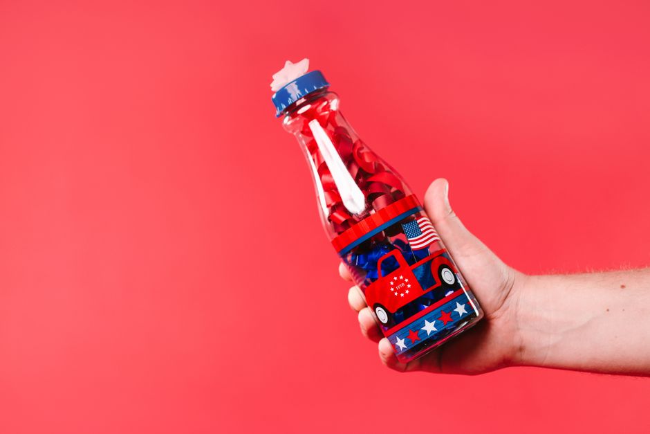 Fourth of July Sand Art Bottles