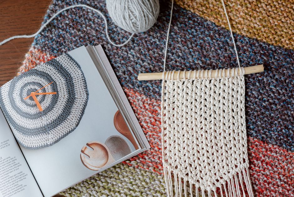 Fringed Macrame Drink Coasters