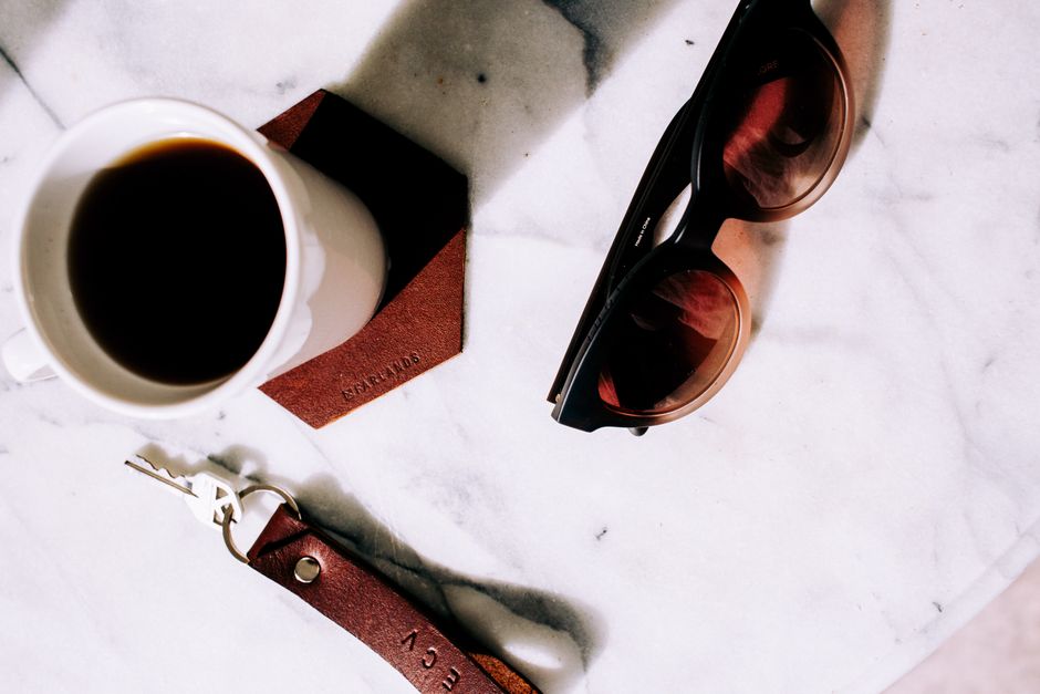 Full-Grain Leather Coasters
