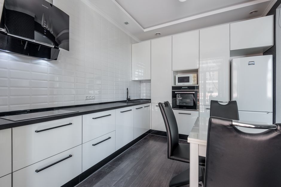 Geometric Black and White Fridge Sticker