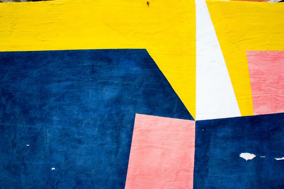 Geometric Patterned Painted Banner