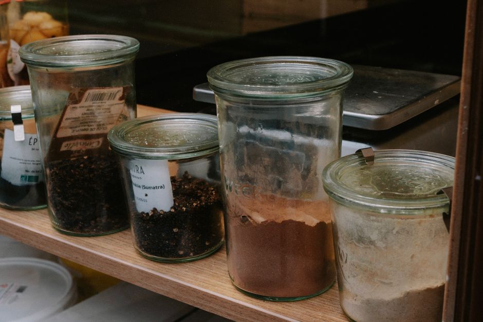 Glass Spice Jars with Bamboo Lids