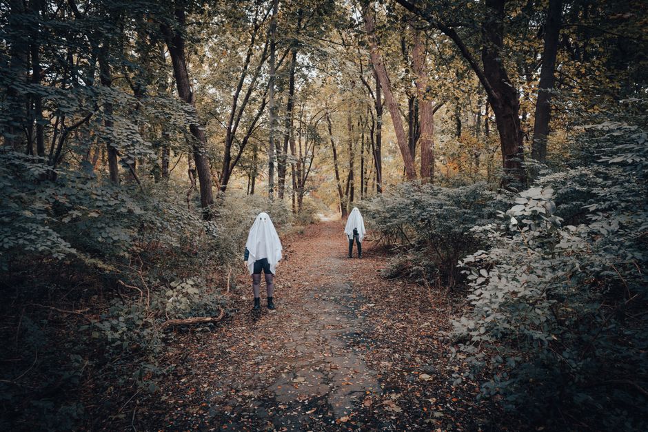 Glowing Ghost Pathway Markers