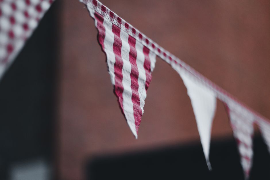 Hand-Painted Watercolor Floral Pennants