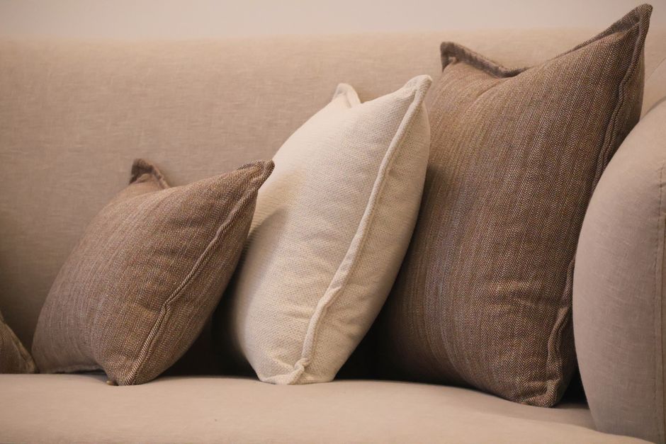 Handwoven Wool Acorn Throw Pillow