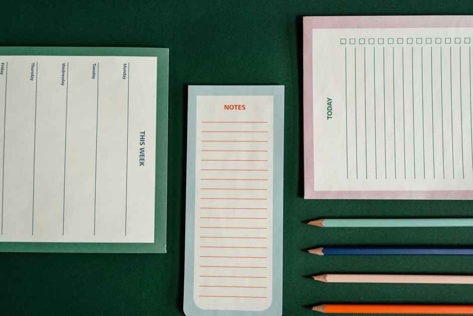 Library Card Inspired Weekly Planner Pad