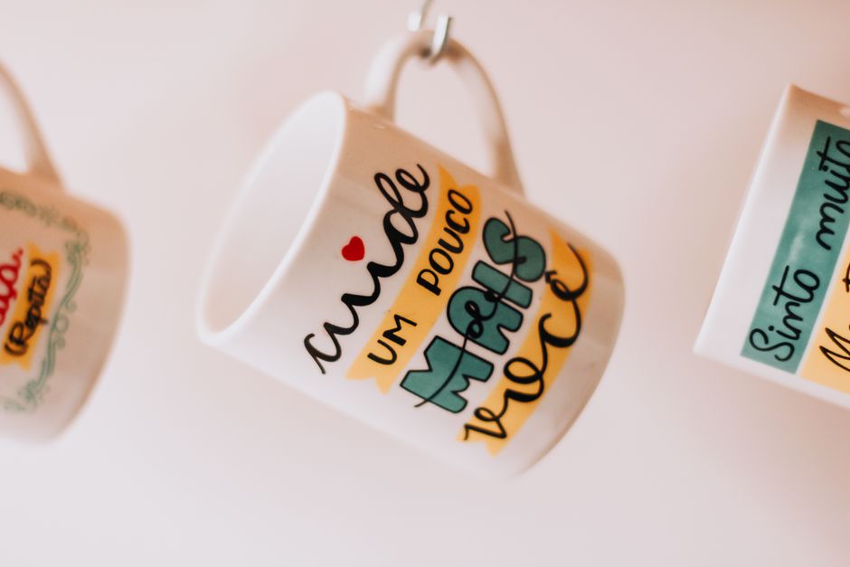 Mini Ceramic Mug Keychain
