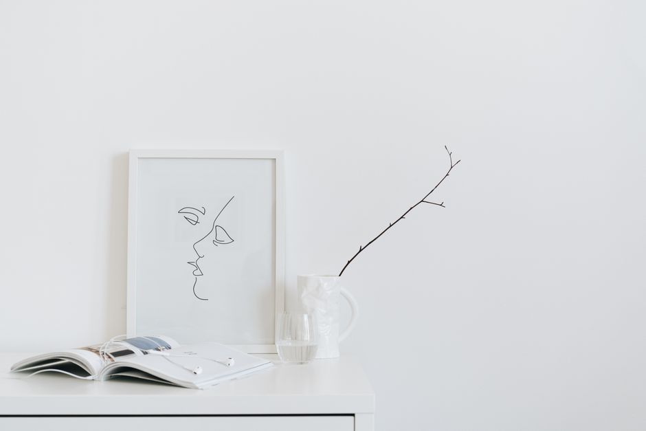 Minimalist Black and White Line Art