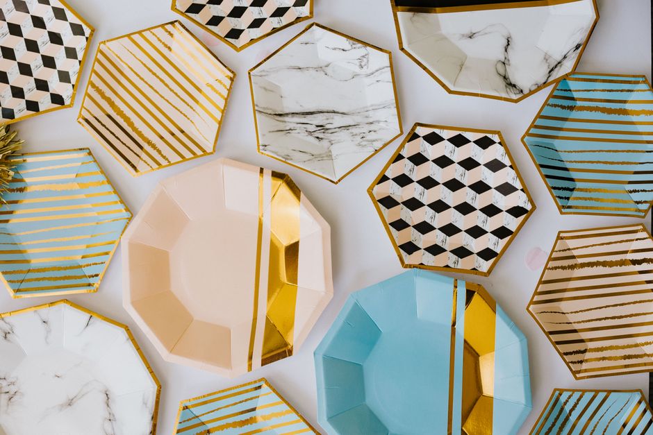 Modern Geometric Gold Foil Set