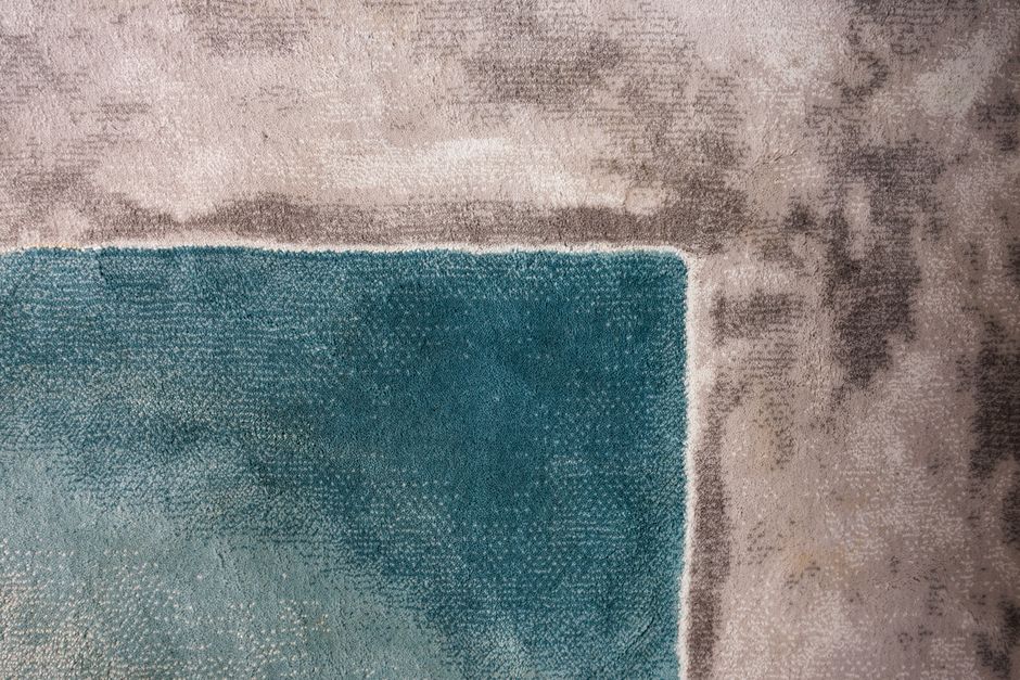 Ocean Blue Geometric Rug