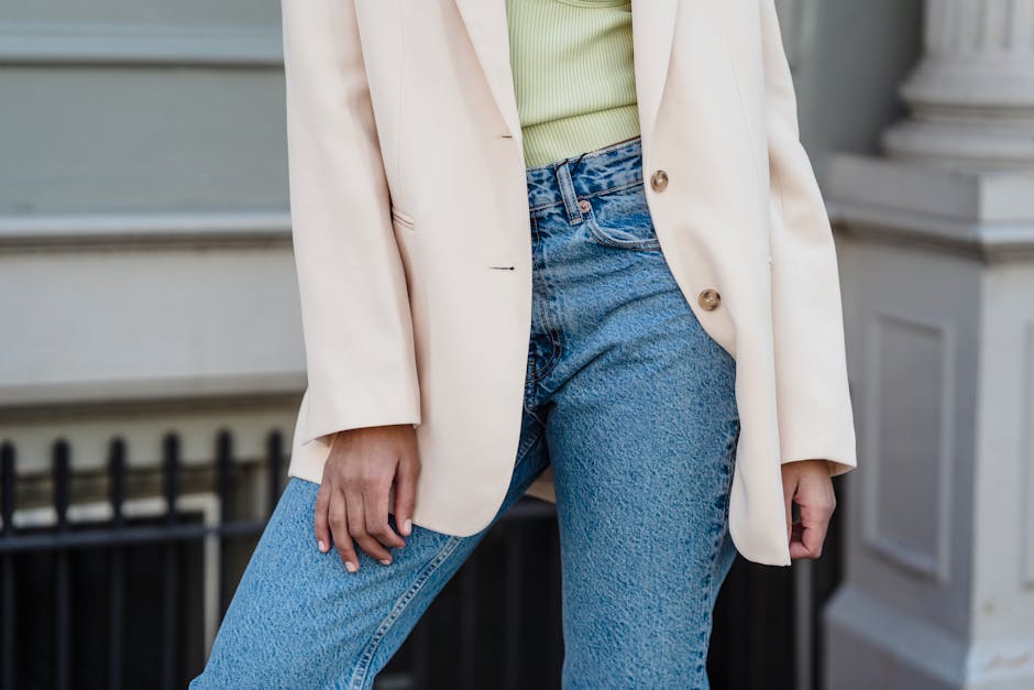 Pastel Blazer and Skinny Jeans