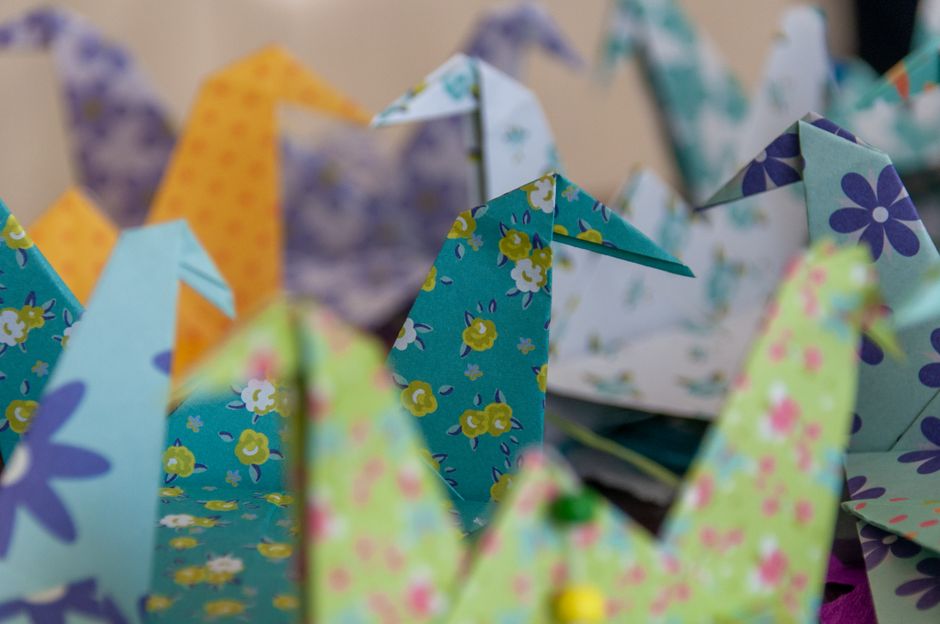 Pastel Origami Crane Paper Squish