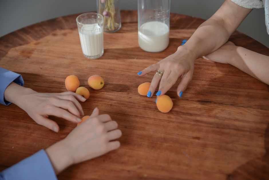 Pastel Peach Press-On Almond Nails
