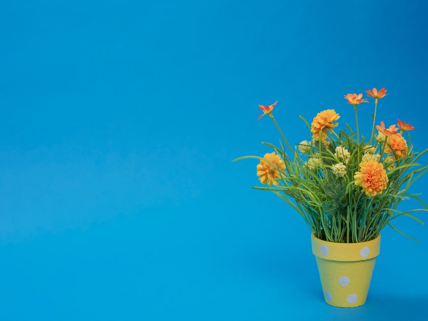 Patriotic Polka Dot Vase