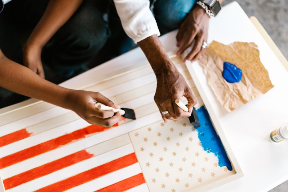 Patriotic Suncatcher Painting Set