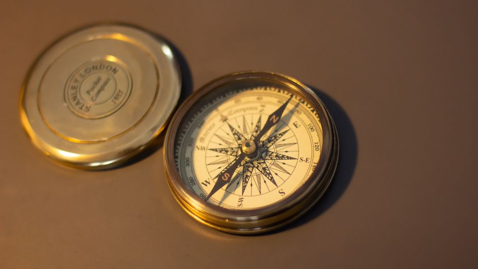 Personalized Solid Brass Compass
