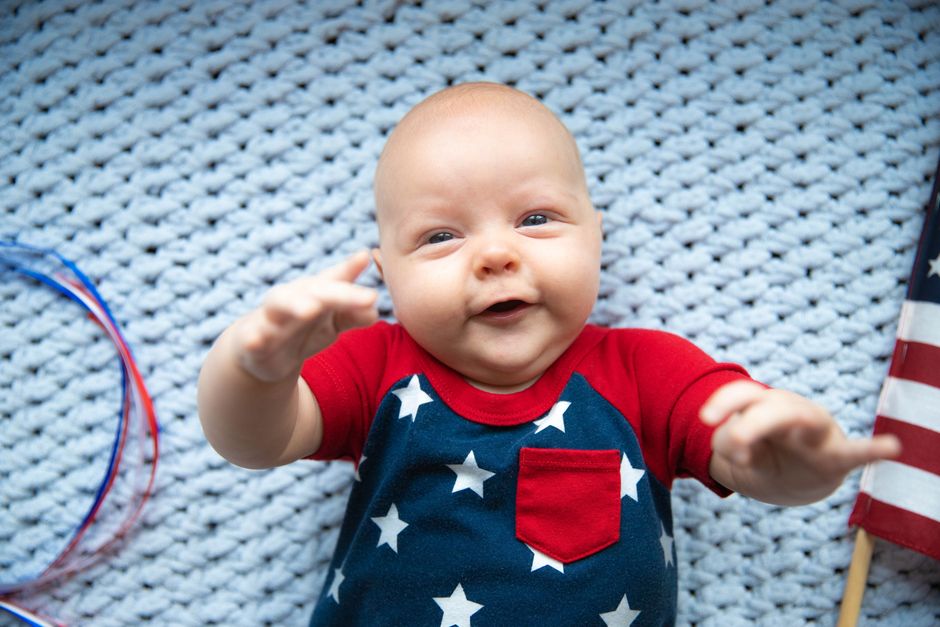 Quilted Stars & Stripes Throw Blanket