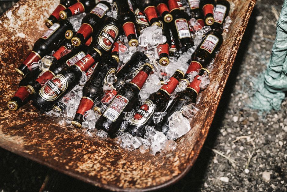 Red Metal Retro Cooler