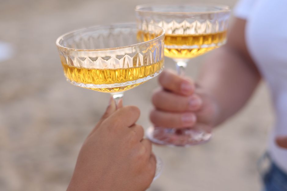 Ribbed Coupe Glasses