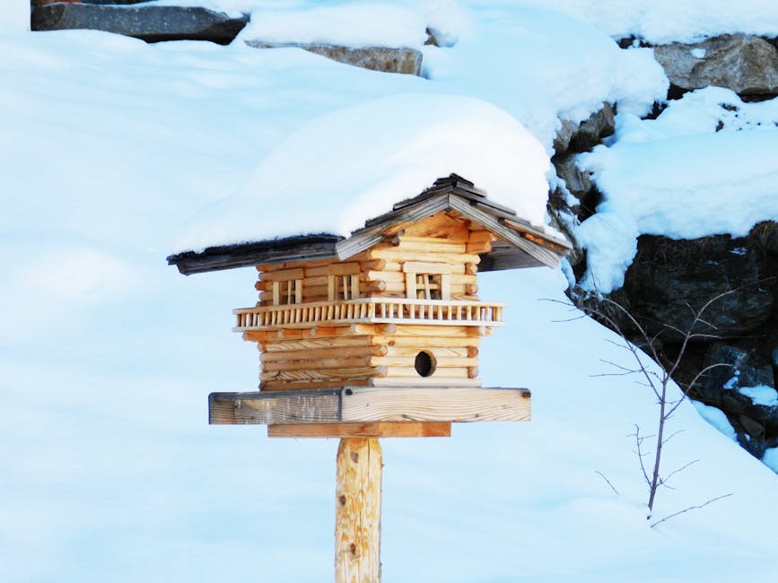 Rustic Log Cabin Style Birdhouse