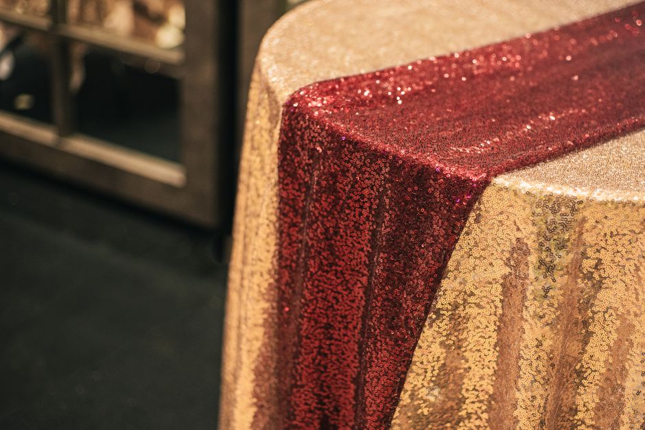 Sequin Embroidered Table Runner
